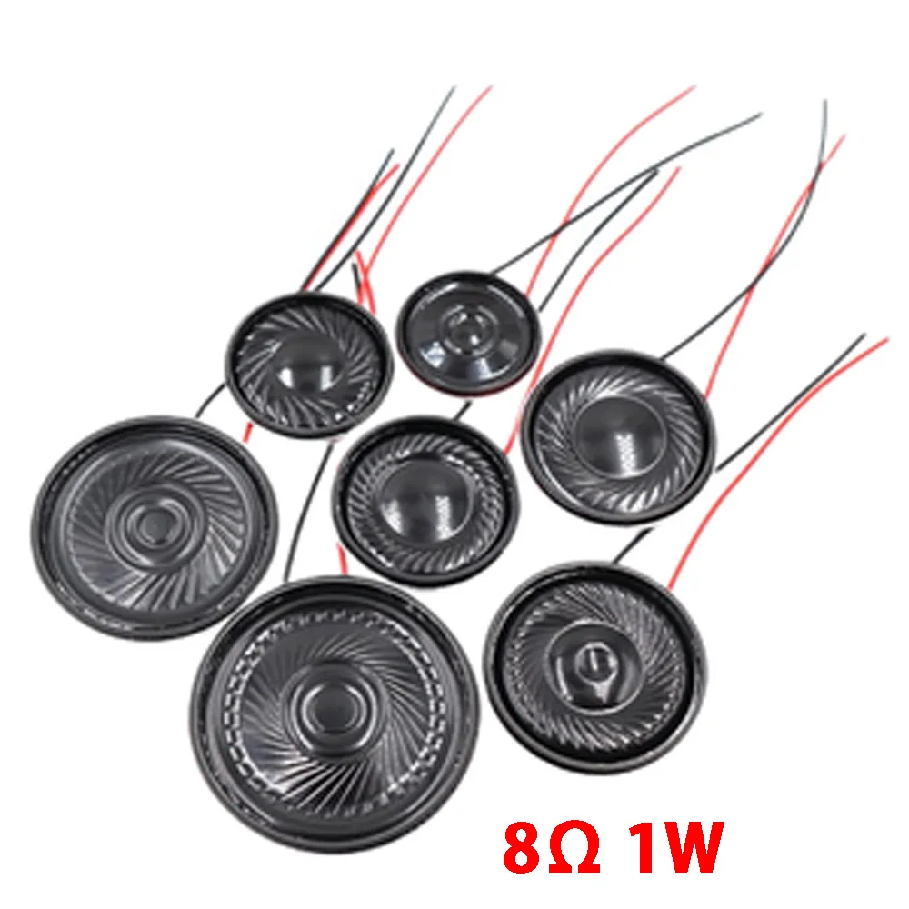 5PCS 8Ω 1W Diameter 20/23/26/28/30/32/36 L=60MM Mini Horn Loudspeaker Ultra-thin Small Speaker Buzzer For Doorbell Intercom Toys