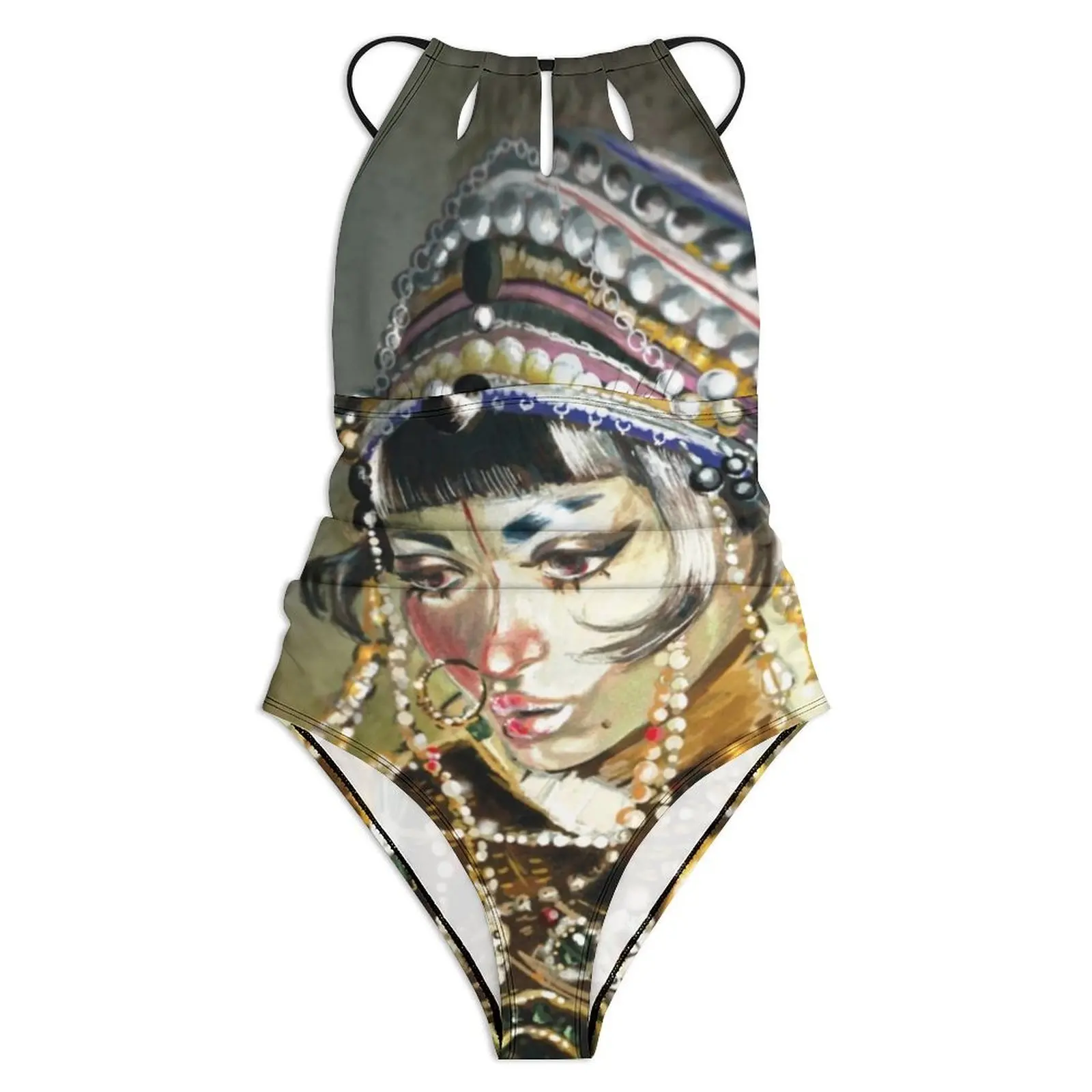 Jibaro Swimsuit Love Death Robots Season 3 Swimwear One Piece Vacation Bath Bodysuit Halter Bathing Suit Push Up Sexy Beach Wear