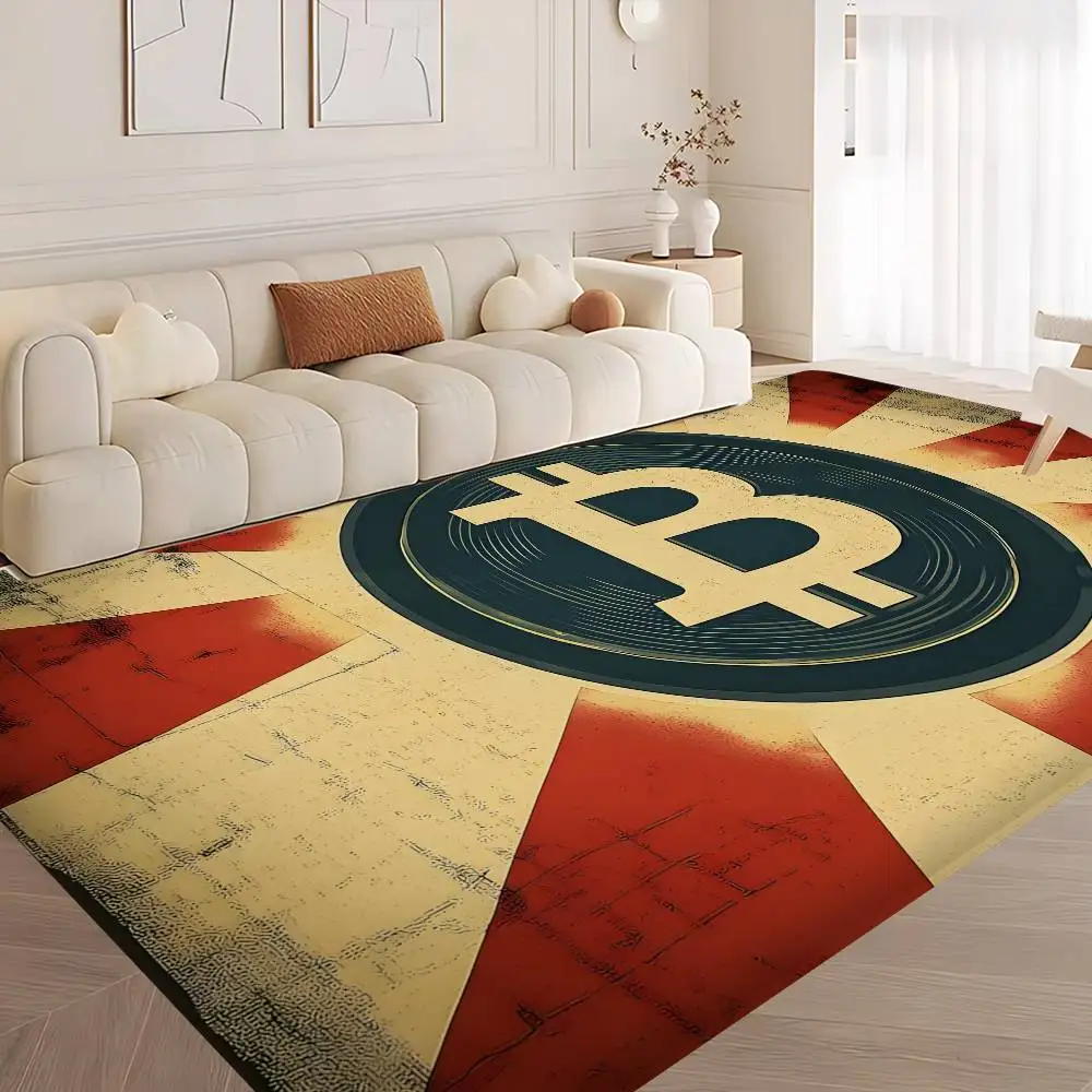 Bitcoin Bathroom Mat Anti-slip Absorb Water Long Strip Cushion Bedroon Mat Welcome Doormat