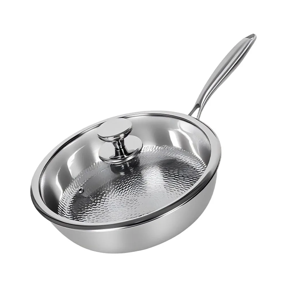 Induction Ready Pan Hammered Frying Pan Enhanced Durability Effortless Cleaning Heat Conduction Long-lasting Alloy