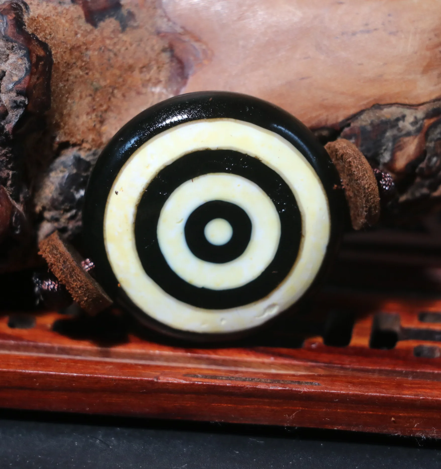 

UPD0314A7 Energy Tibetan Old Agate Oily Patina Goat Heaven Eye dZi Bead Pendant Amulet $$$ LKbrother Top Quality