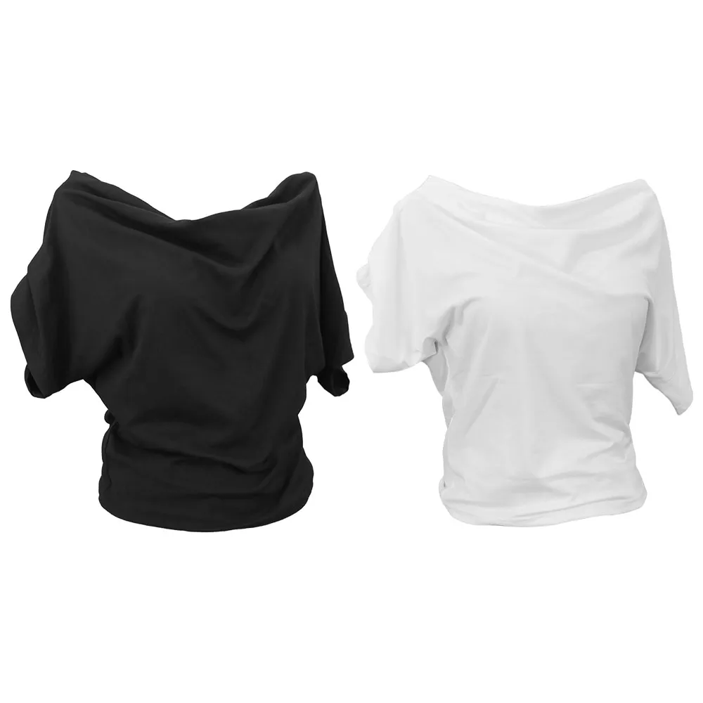 

Sweet Pullover Short Sleeve T-shirt Korean Style Loose Off Shoulder T Shirts Streetwear Chic Y2K Crop Top Holiday