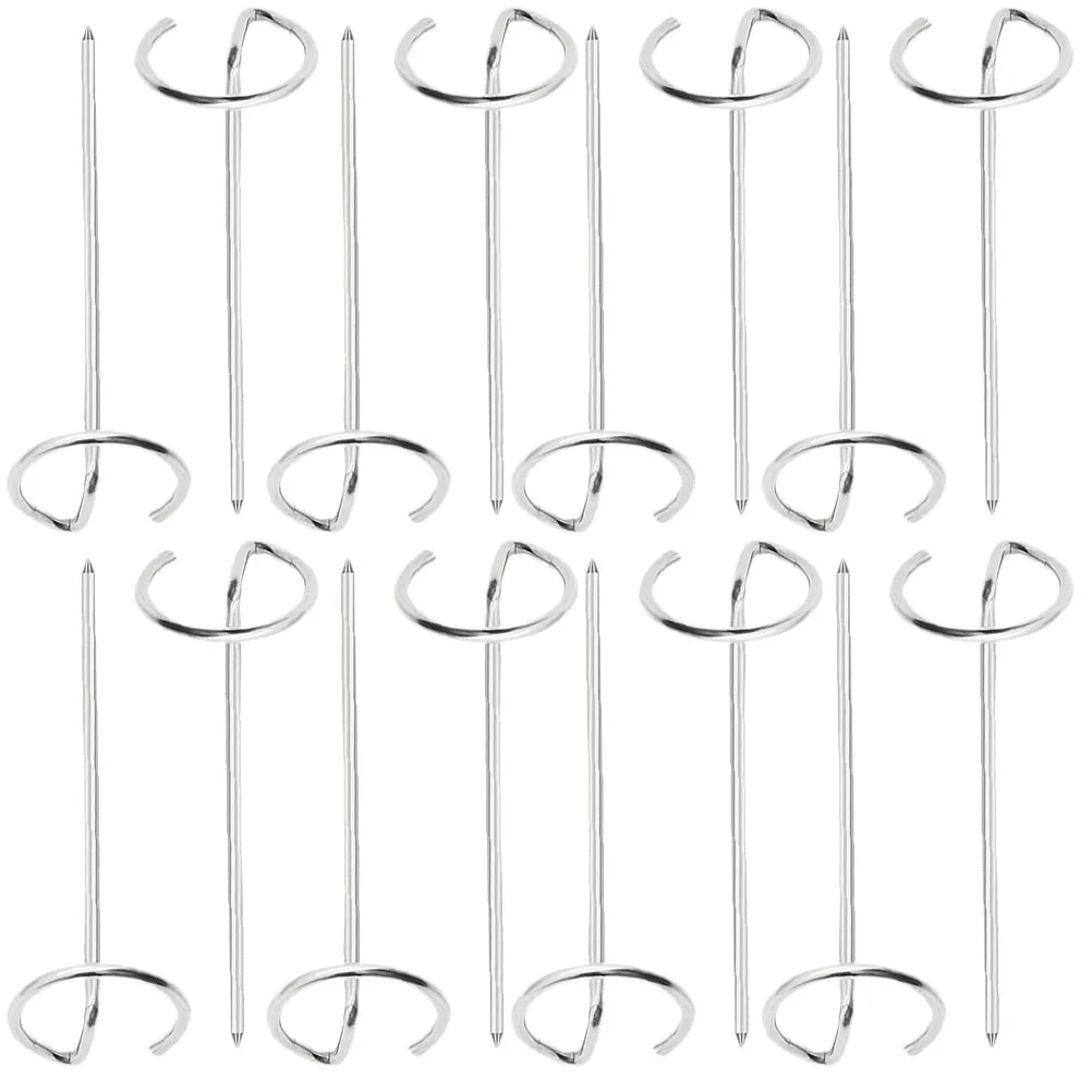 

20pcs Stainless Steel Skewers Durable Vertical BBQ Kebab Grilling Meat Air Fryer Electric Oven Compact Lightweight