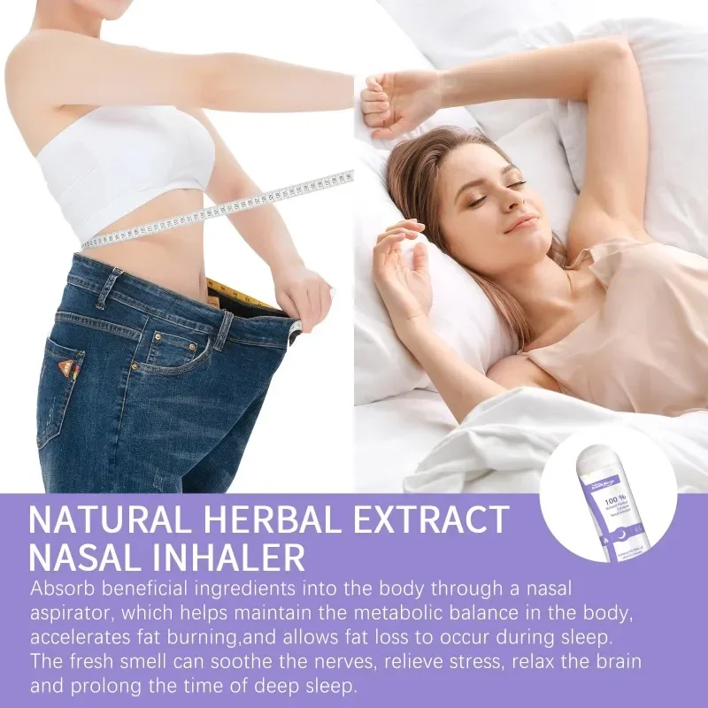 Inalador Nasal Herbal para Emagrecimento Corporal, Remover Abdômen, Celulite, Promover Queima De Gordura, Perder, Melhorar O Sono, Desintoxicante Nariz Stick