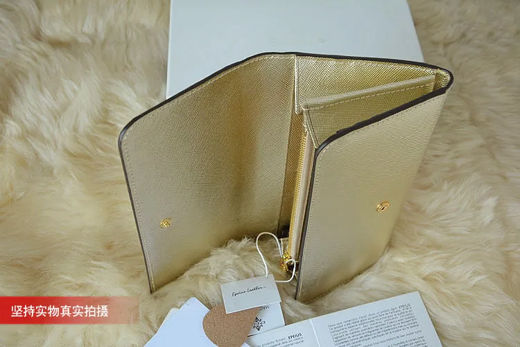 2023 New designer Luxury Women Long Wallets Fashion golden Genuine Leather Lady Purse High Grade Large Capacity Money Bag 45