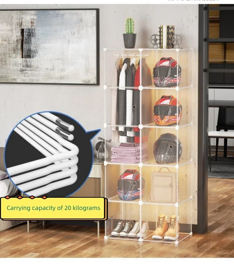 Casco di grande capacità Posizionamento display in plastica trasparente Antipolvere Armadio Rack Scatola portaoggetti per organizer per cappelli da