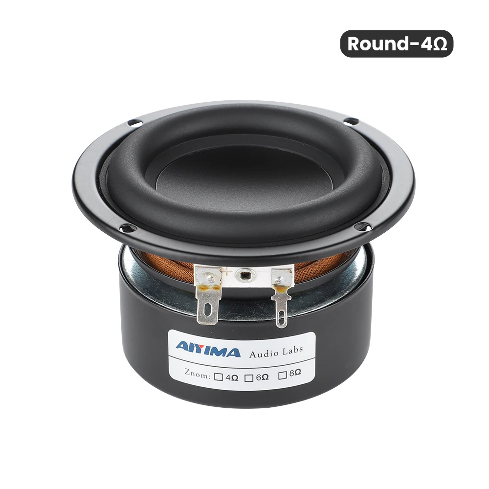 AIYIMA 3 Zoll Subwoofer Lautsprecher 4 8 Ohm 25 W Kleine Stahlkanone Audio Sound Lautsprecher High Power Langhub Lautsprecher 1 Stücke 3