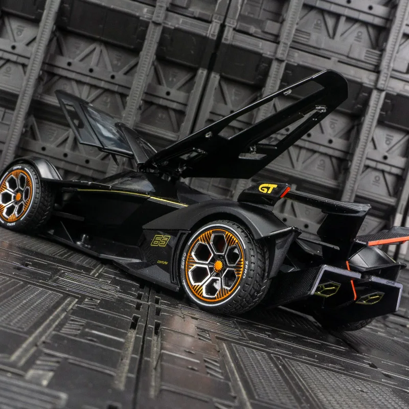 1:22 Lamborghini V12 modelo de coche de aleación tirar hacia atrás la puerta de regalo de juguete acústico-óptico para niños se puede abrir.