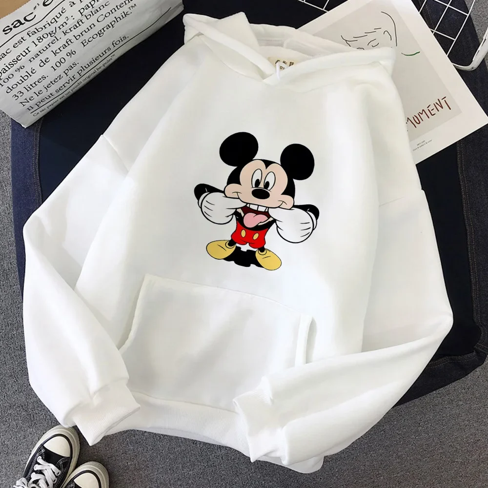 Mickey Pattern Hooded Long-sleeved Sweater Autumn and Winter Disney Top  Anime Hoodie  Harajuku Hoodie  Sweatshirts