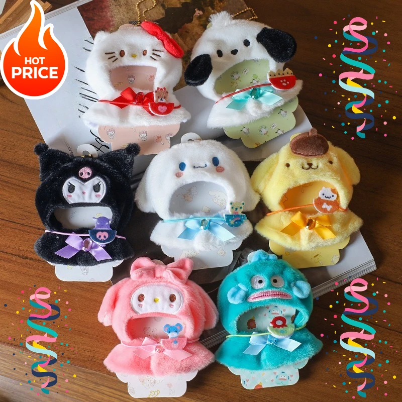 

labubu clothes Melody Kuromi Doll Trendy and Cute Cape Head cover, MINISO doll clothing; labubu accessories (No dolls)