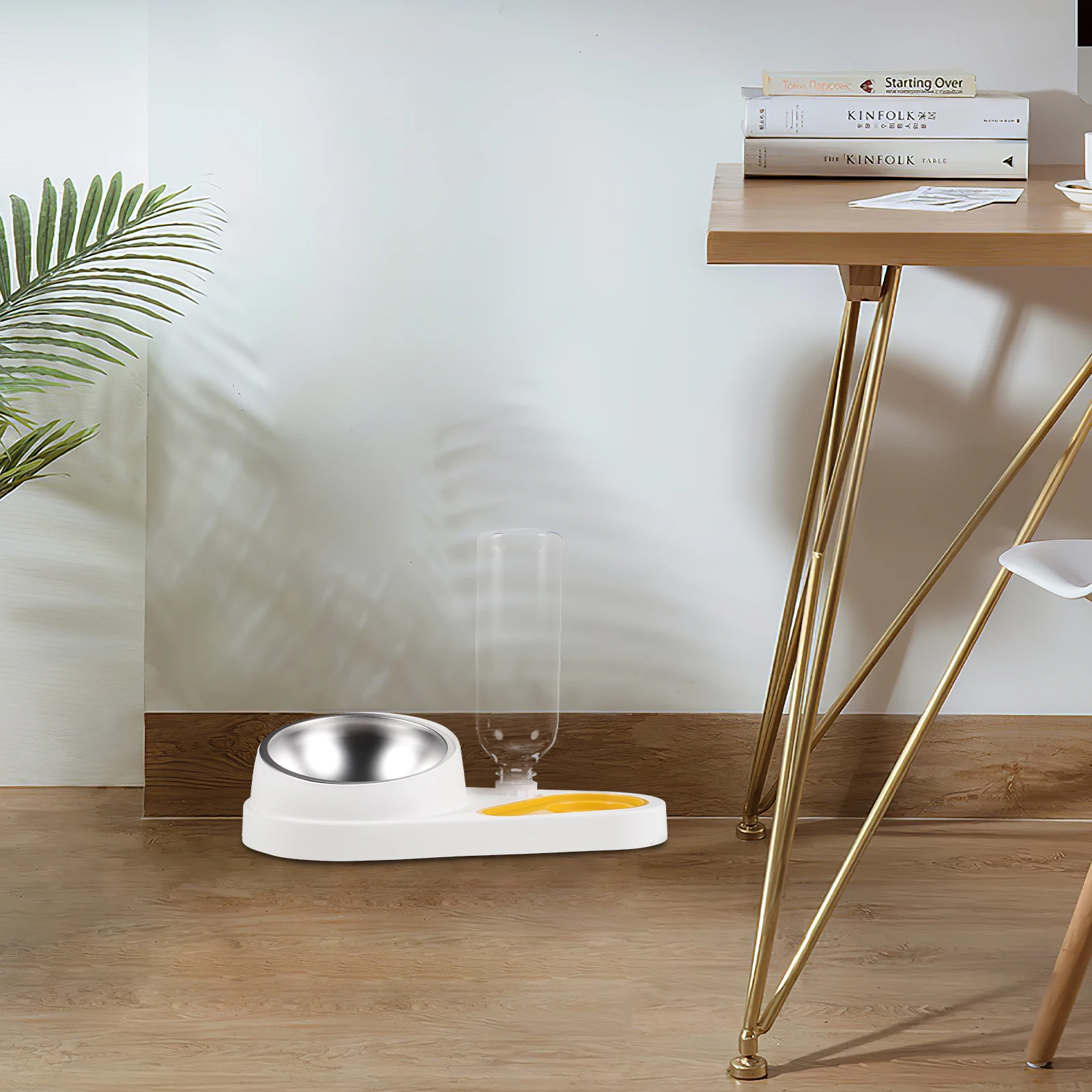 

Stylish Pet Food Water Dispenser Automatic Feeder Convenient Dog Cat Feeding Bowl Supplies