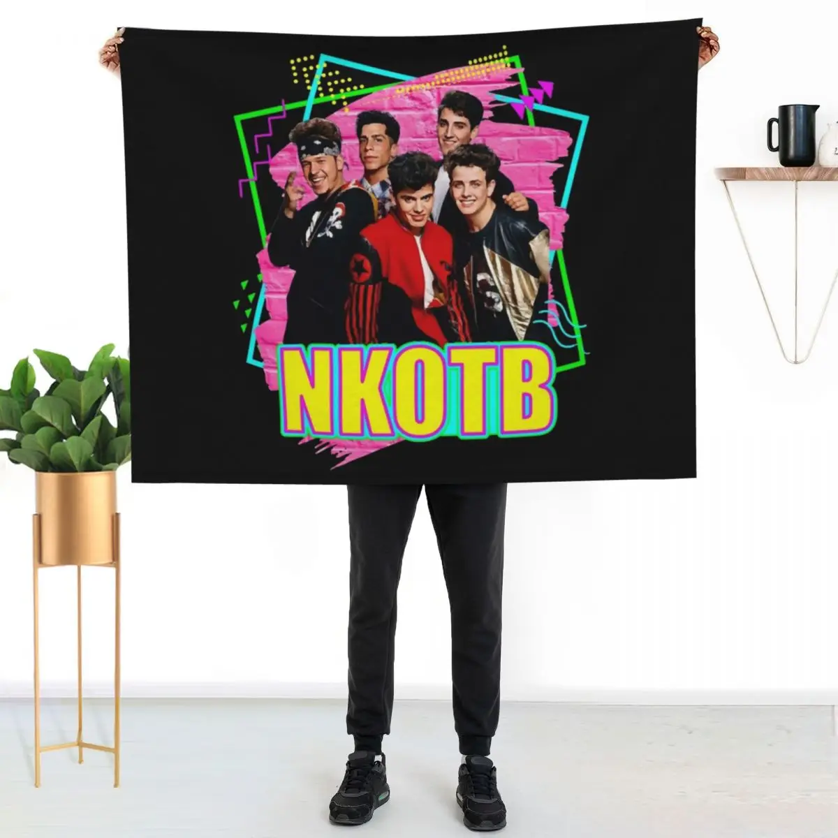 

NKOTB Music Classic T-Shirt Throw Blanket Cozy Microfiber Throw Blanket for Home Bedroom