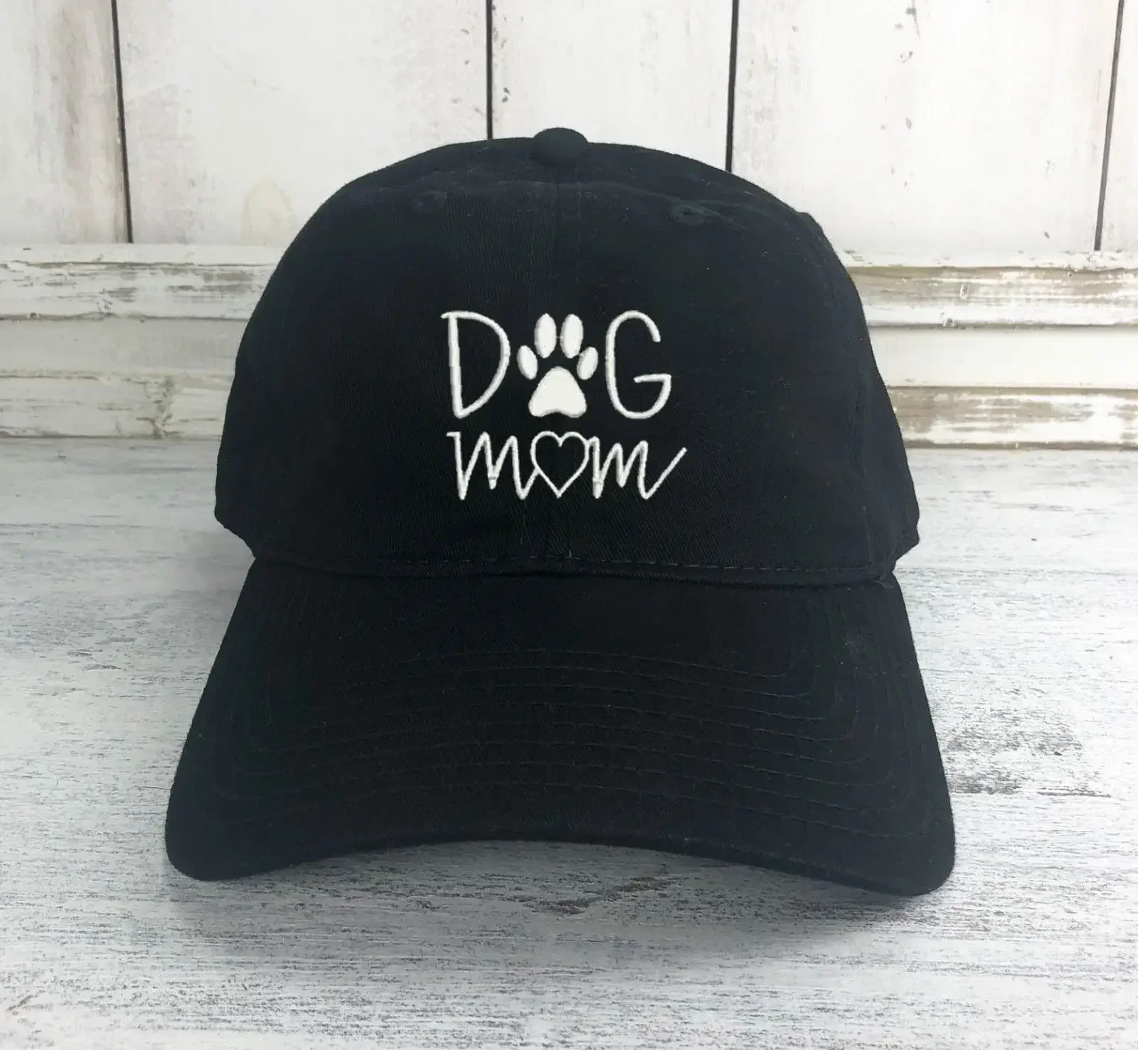 Dog Mom Logo Dad Hat Printed Baseball Cap Dog Lover Dog Paw