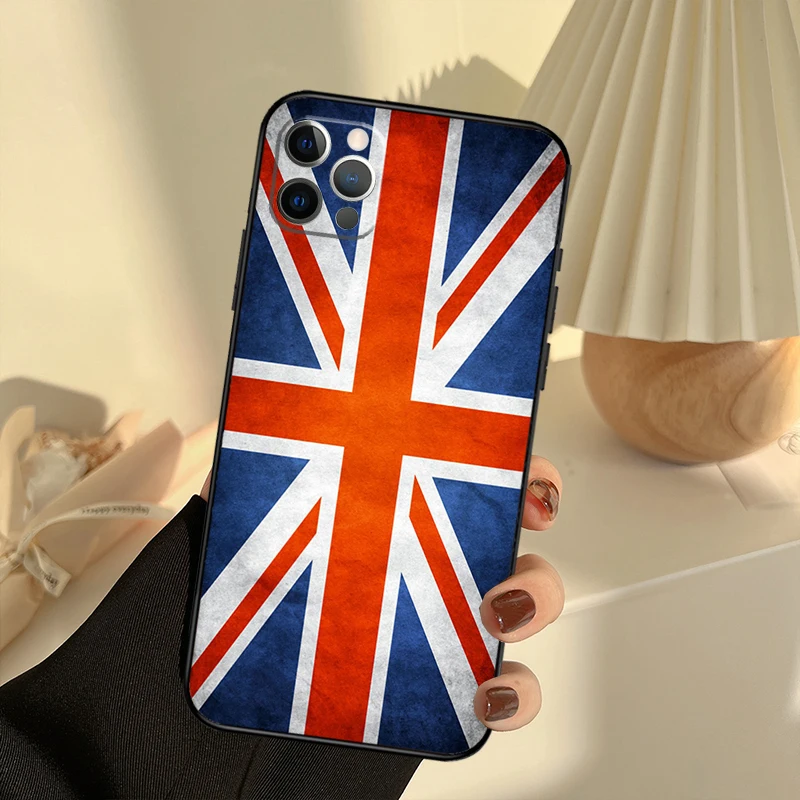 Union Jack British England UK Flag Case For iPhone 11 12 13 14 15 16 Pro Max Cover For iPhone 13 12 Mini XR X XS Plus