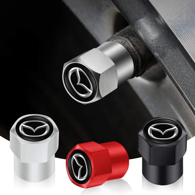 Car Tire Valve Stem Dust Cap Tire Valve Nozzle Accessories Tool For Mazda 3 6 CX5 2 CX3 CX9 MX5 RX8 Axela Demio Atenza MS GJI GH