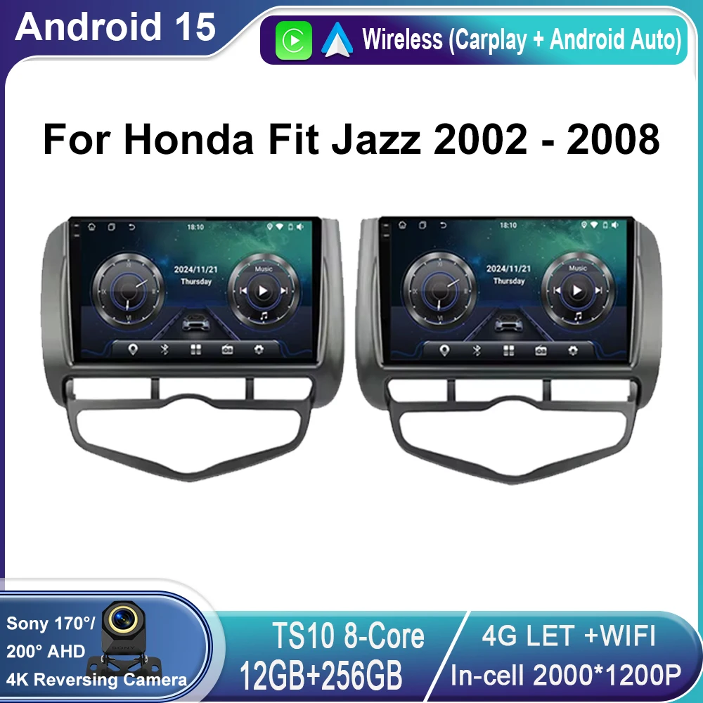 

Android 15 Car Radio for Honda Fit Jazz 2002 - 2008 LDH RDH Audio Mulltmedia Player Android Intelligent System GPS Carplay WiFi