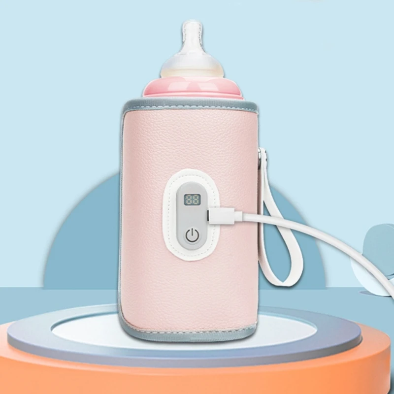 USB شحن زجاجة تستخدم في الرضاعة سخان التدفئة كم الحليب دفئا 5 درجة الحرارة ضبط معزول حقيبة دافئة لحليب الأم