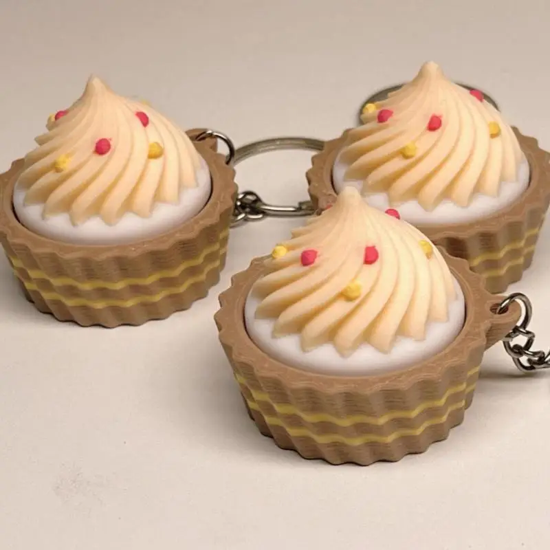 3D-gedruckter simulierter Dessert-Fidget-Clicker, tragbares Kunststoff-Stressabbau-Sensorikspielzeug für Reisen und Pendelverkehr. – Detail 2