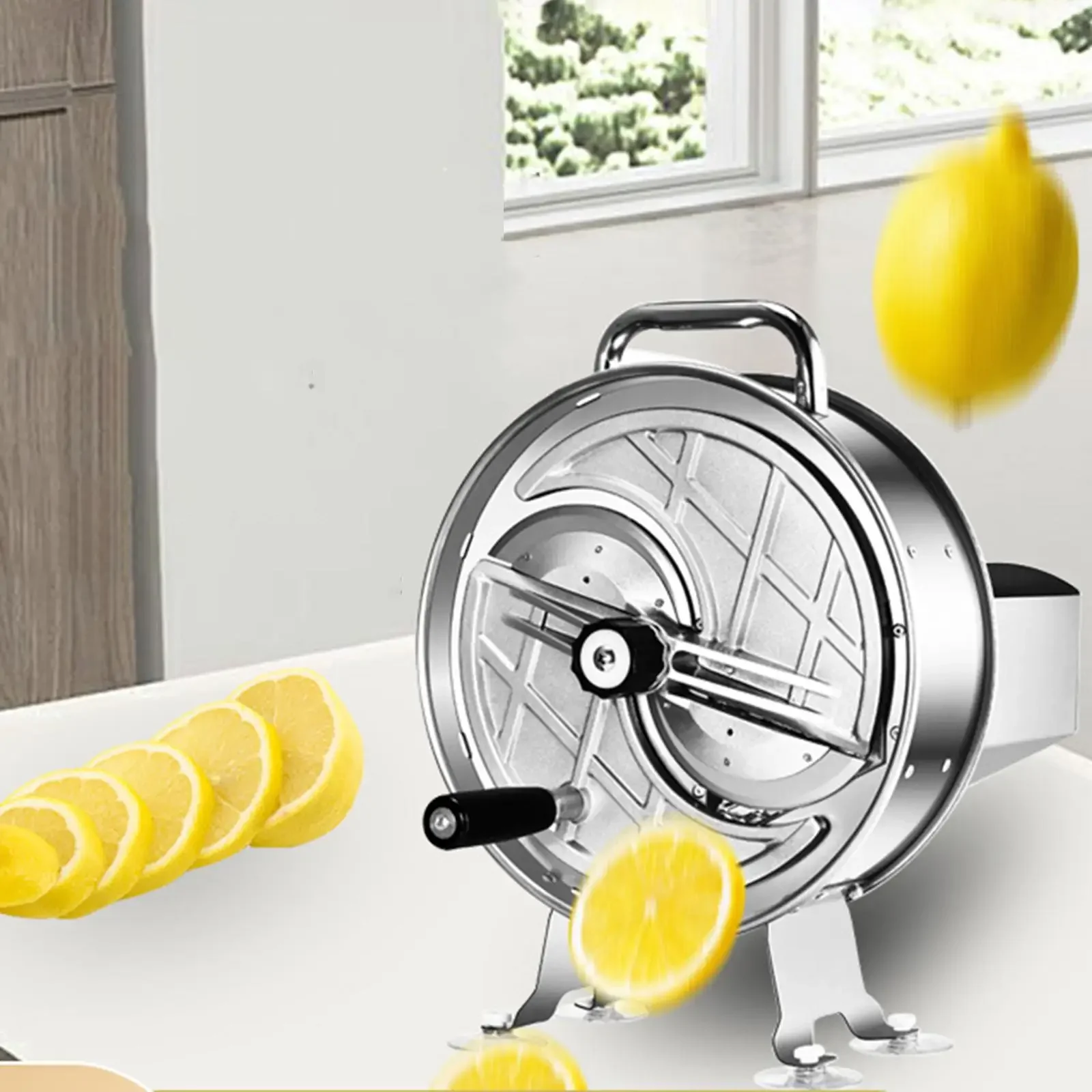 Lemon Slicer Vegetable Fruit Cutter Manual Fruit Cutter Potato Onion Slicer for Carrort Tomato Meal Prep Cucumber Kitchen Gadget