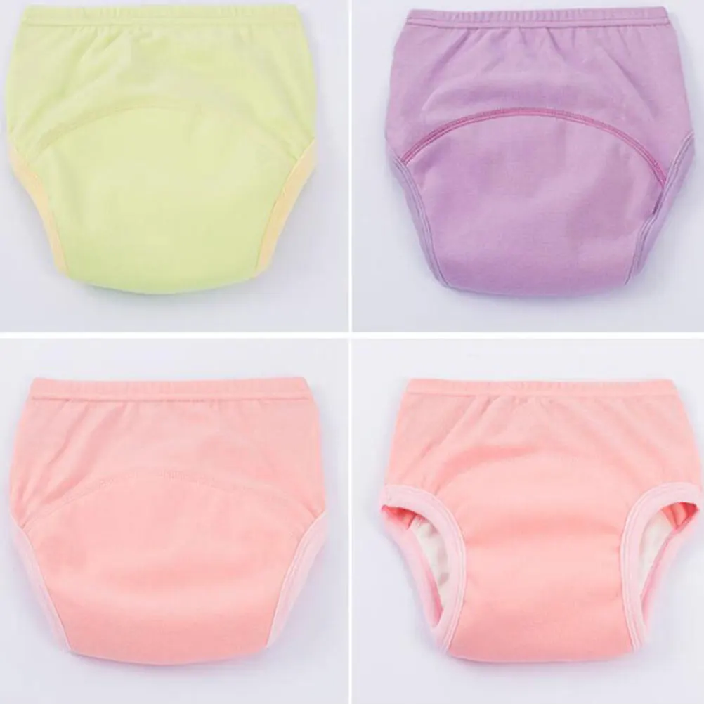 

3 Pcs Baby Training Pants Cotton Every Urine High Elastic Waist Fruit Green