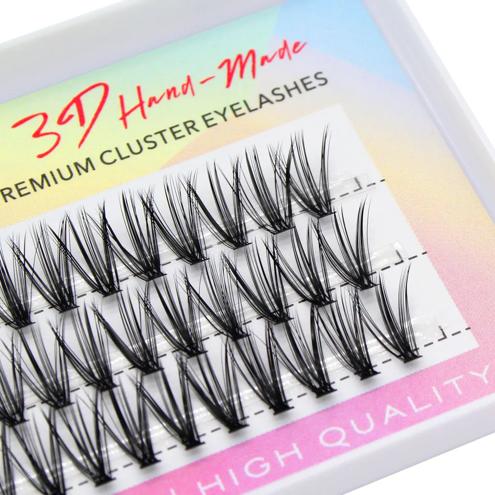 Moonlily Premium Seiden-Wimpernverlängerungen Hochwertige Natürliche Lange 3D-Volumen-Effekt Faux Cluster Einzelne Make-up-Wimpern – Detail 5