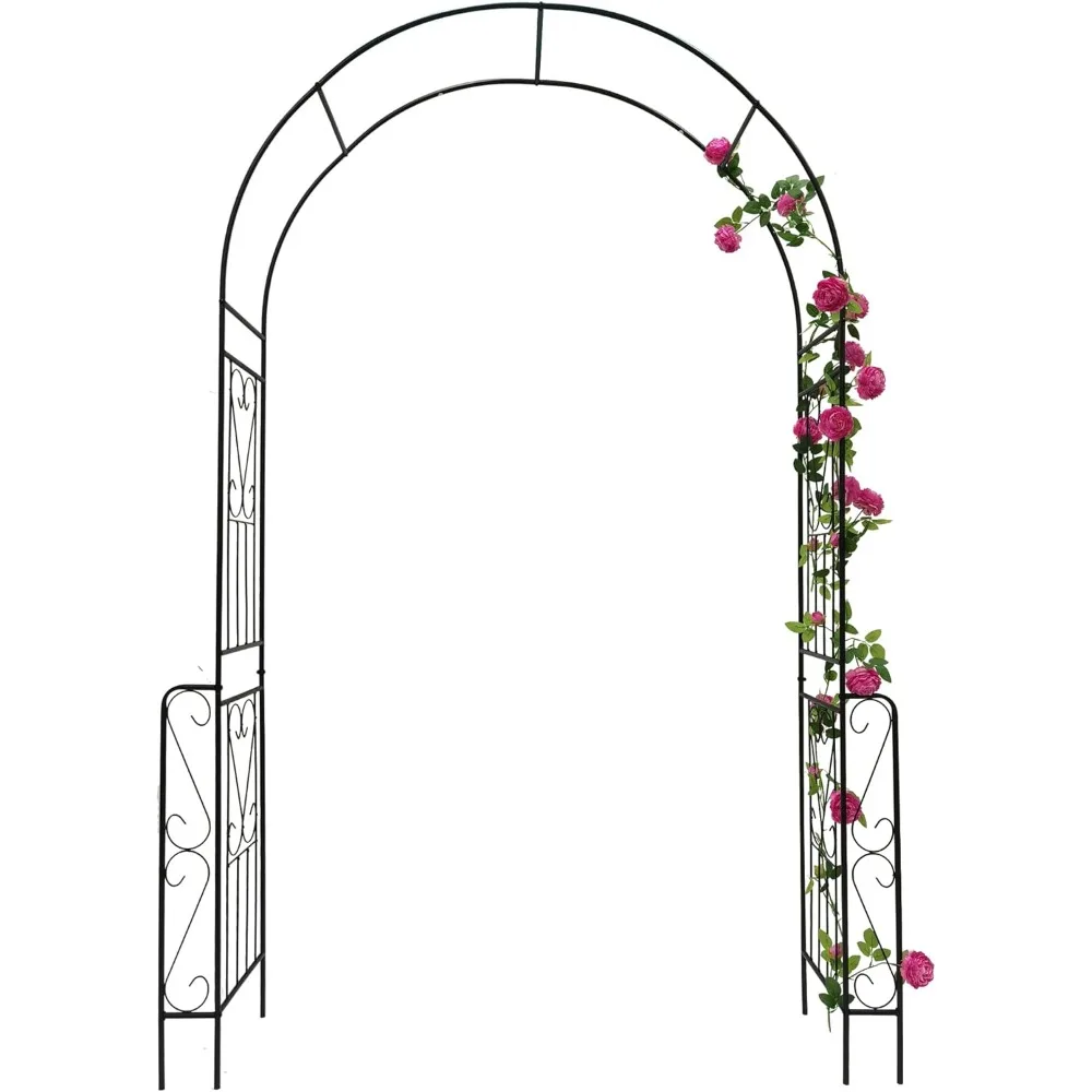 

Metal Garden Arch, Assembly Garden Arbor Trellis Climbing Plants Support Rose Arch Outdoor Wedding Arch Party Events Archway (W5