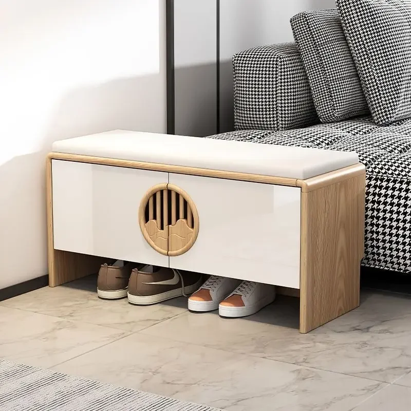 Shoe changing stool, household doorstep shoe cabinet, seat and stool integrated, 2023 new type of household shoe rack