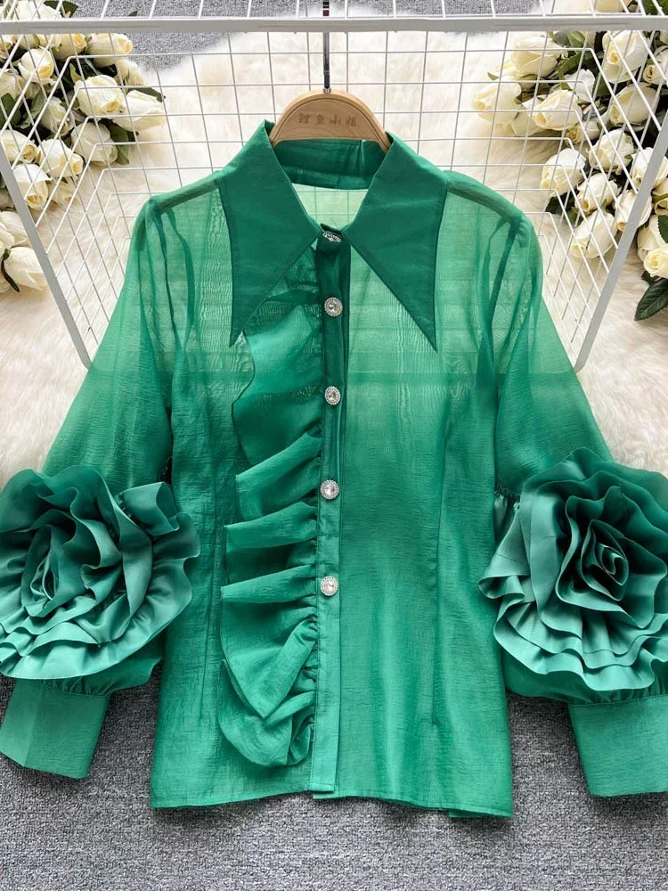 

Женская элегантная тонкая шифоновая рубашка с длинными рукавами и бантом, женская новинка 2023, модный офисный женский топ, простая однотонная блузка SM2841