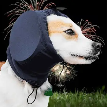Dog Hood Earmuffs Calming Dog Ear Cover Adjustable Noise Canceling Pets Ear Muffs for Anxiety Relief Grooming 4