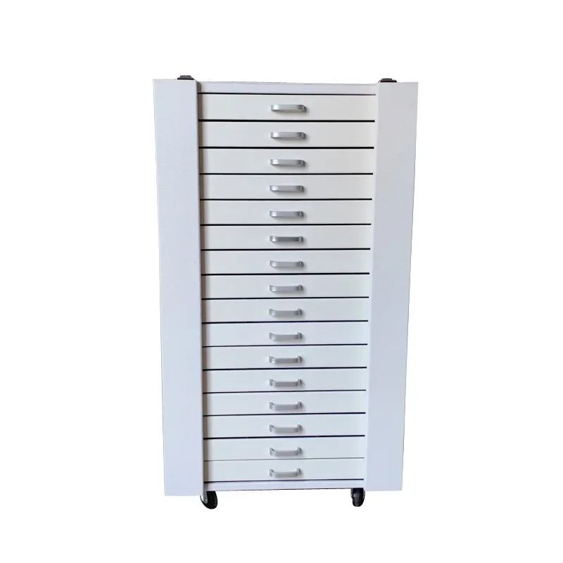 Exhibition Sunglasses Glasses Cabinet with Wheels Cart Storage Box Slot Capacity