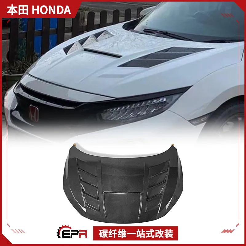 

Suitable For Civic FK8 FK7 TypeR Carbon Fiber EPA1 Open Hole Cooling Intake Cover, Hood Replacement