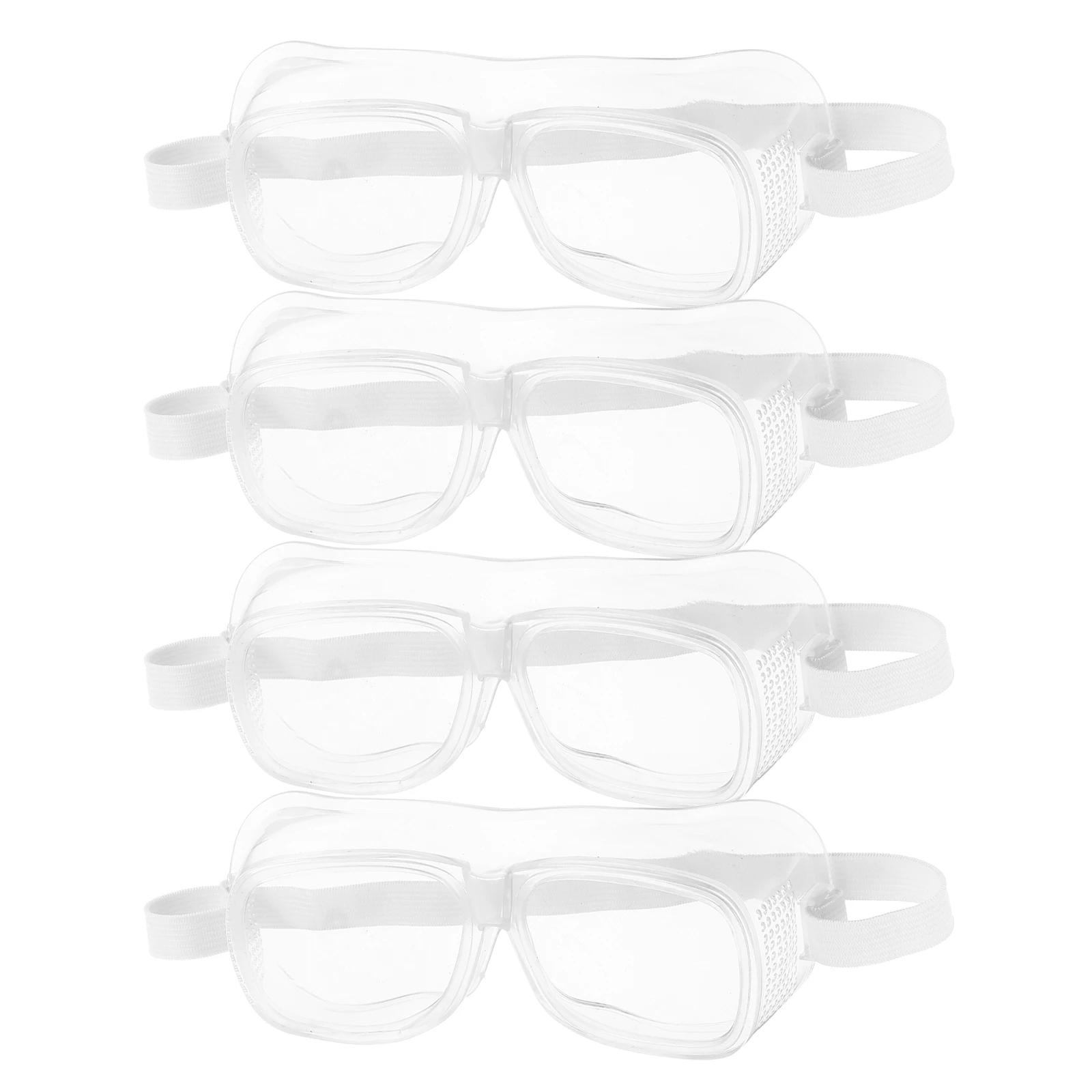 

4pcs Anti-splash Transparency Eye Protection Lab Safety Glasses Large Splash Goggles Ski Goggles Clear Size Dust Proof
