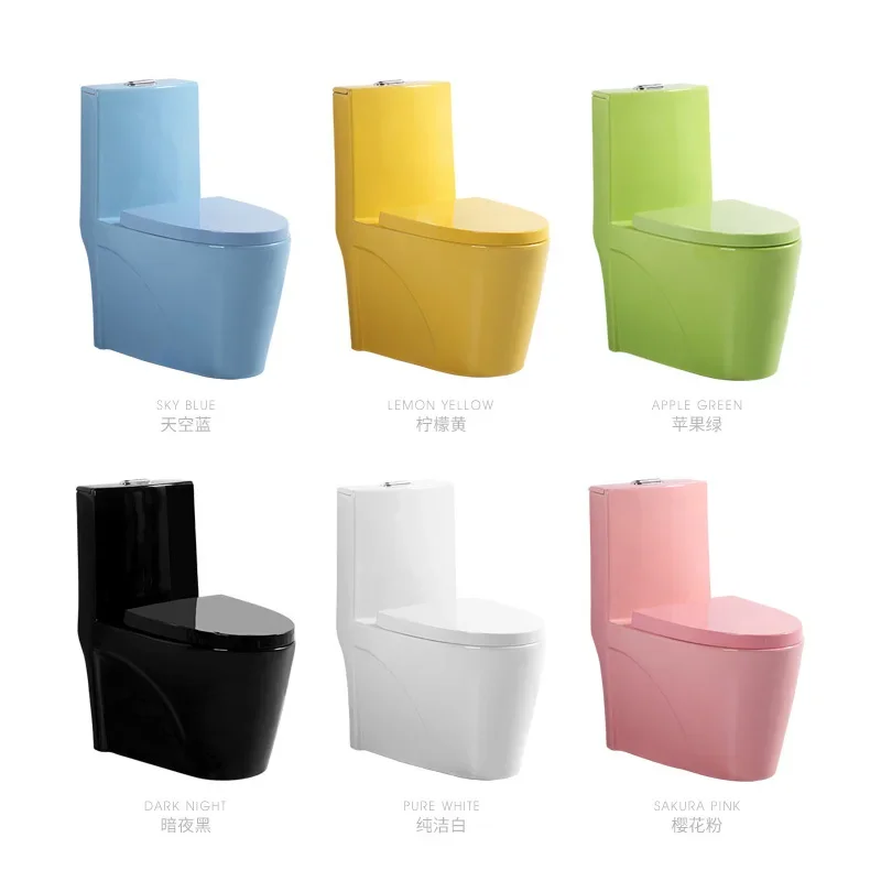 

Creative Colorful One-Piece Toilet – High-Efficiency Super Vortex Flush, Water-Saving Bathroom Fixture