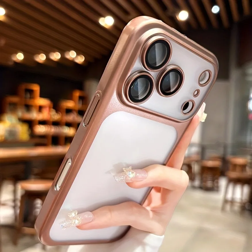 

Роскошный матовый противоударный чехол-бампер для телефона iPhone 17 15 16 14 13 Pro Max 17Pro 16Pro с защитой воздушной линзы, матовая задняя Чехлы, чехол на айфон 17 16 15