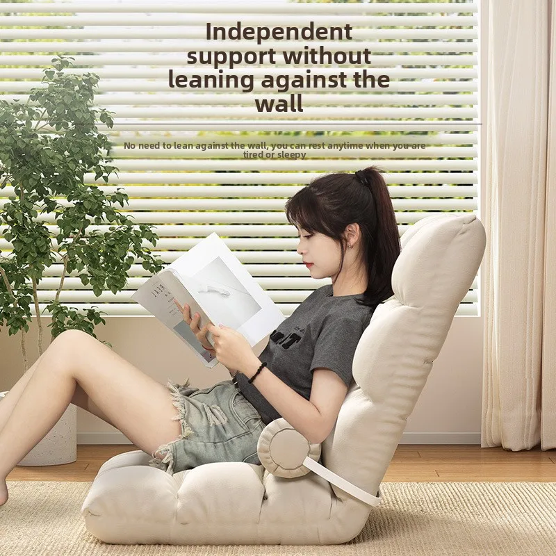 Lazy Sofa Tatami Portable Single Person Folding Bed Backrest Seat Chair Cushion Bay Window Lazy Sofa Tatami Sofa Chair Blue - view 5