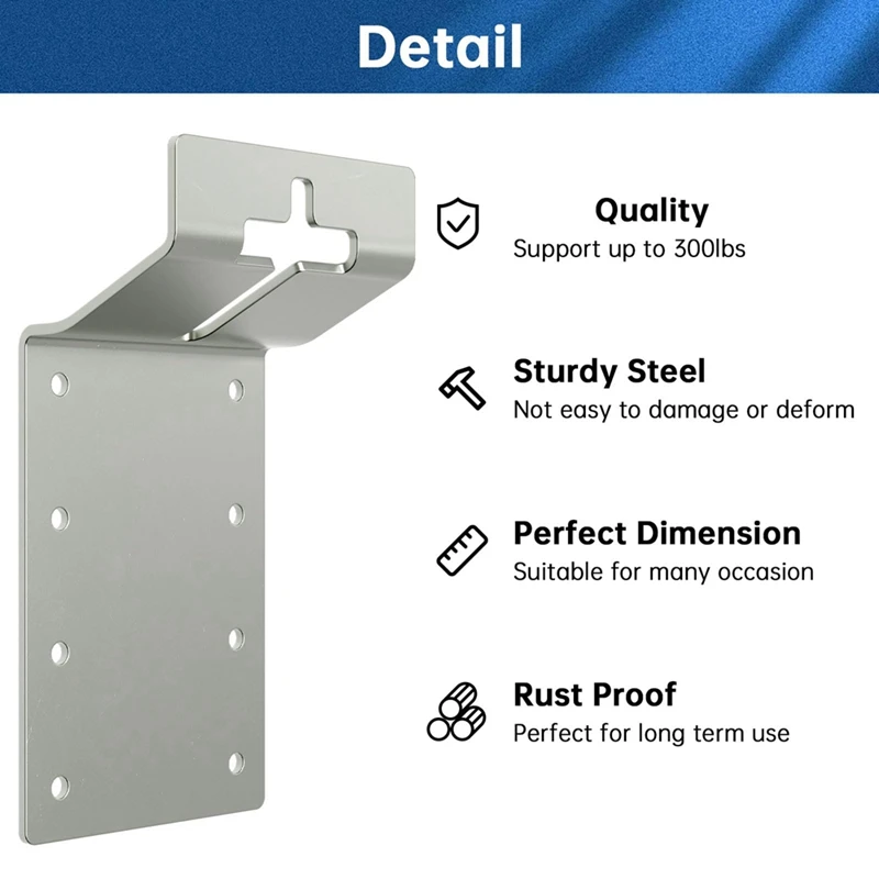 3Inch (Vertical) T Post Mounting Bracket Mounting T Post Bracket For Signs, Plywood Install 6 Pack