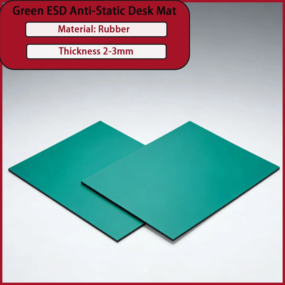 2-3mm thick green ESD anti-static desk mat is a supporting product for electronic production lines and laboratories
