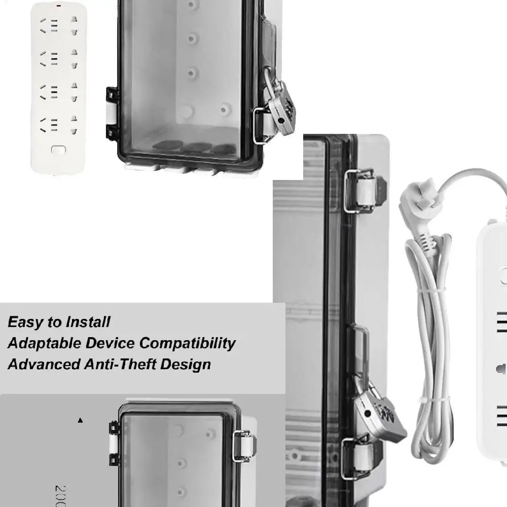 

Outdoor Extension Cord Cover Waterproof Electric Box Enclosure Cable Outlet Plug Cover Cord Protector Box with Lock