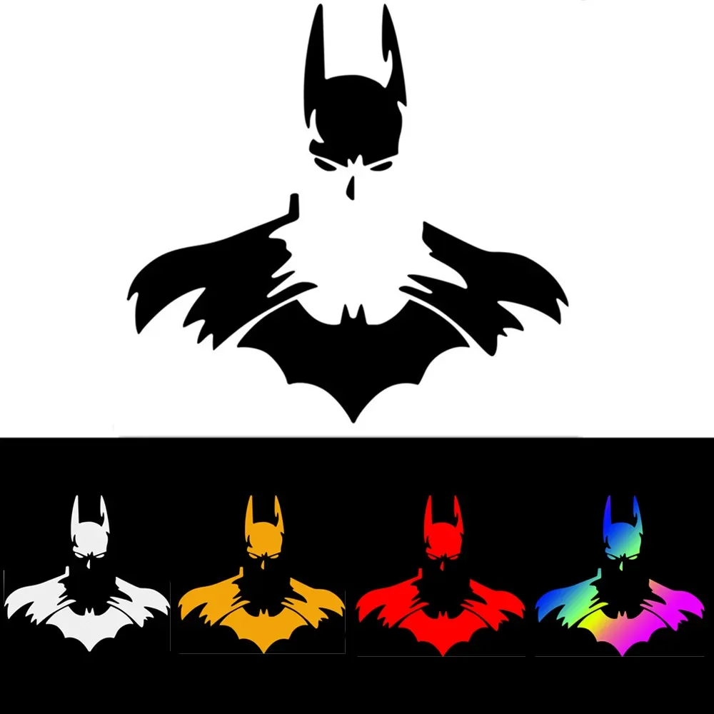 

Car Stickers Window Door Windshield Scratch Cover Motorcycle Reflective Decal Cartoon Cool Batmans Bat Decoration