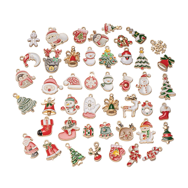 Enamel Christmas Charms for DIY Earrings