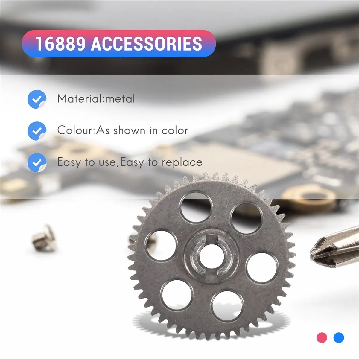【CYBER MONDAY】Metal Spur Gear for HBX 16889 16889A 16890 16890A 1601 1602 SG1601 SG1602 RC Car Parts Accessories