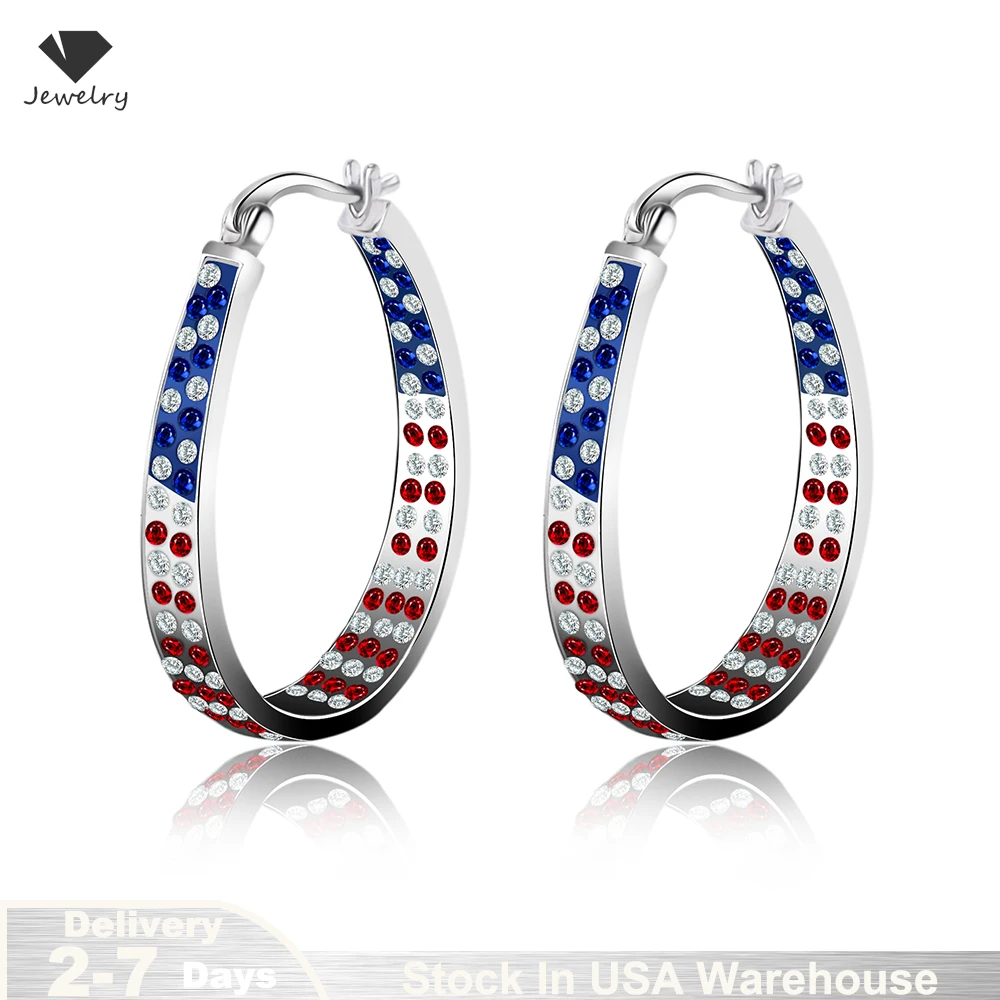 

Classic Multcolor 925 Sterling Silver Cubic Zirconia Hoop Earrings for Women Girls Fashion Shiny Fine Jewelry Gifts USA Stock