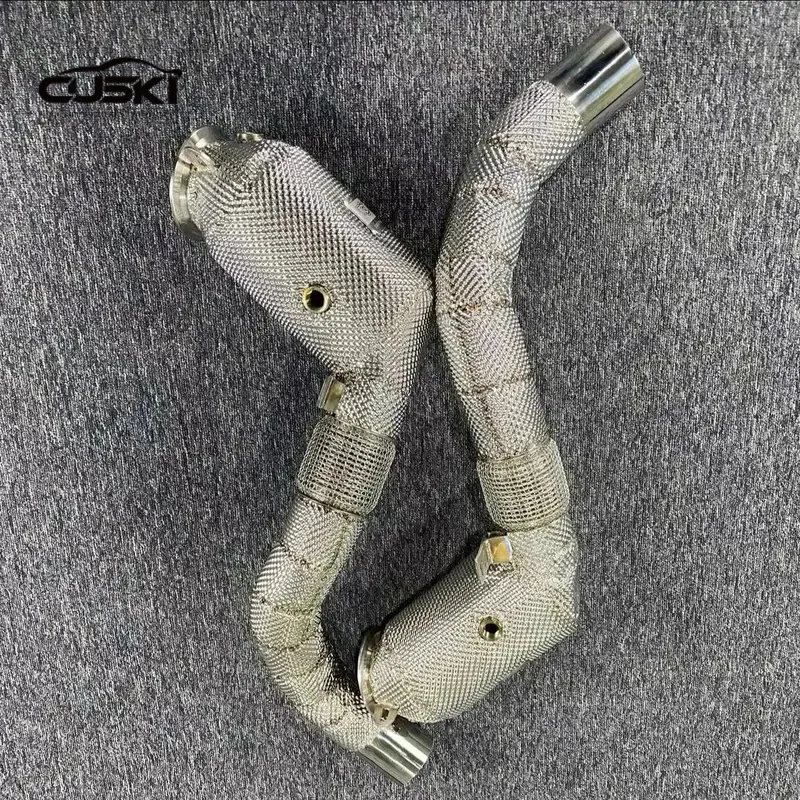 High Flow Exhaust  Automotive Exhaust System Downpipe for BMW X6 xdrive 50i N63 2014-2018 quality stainless steel car Exhaust Mo