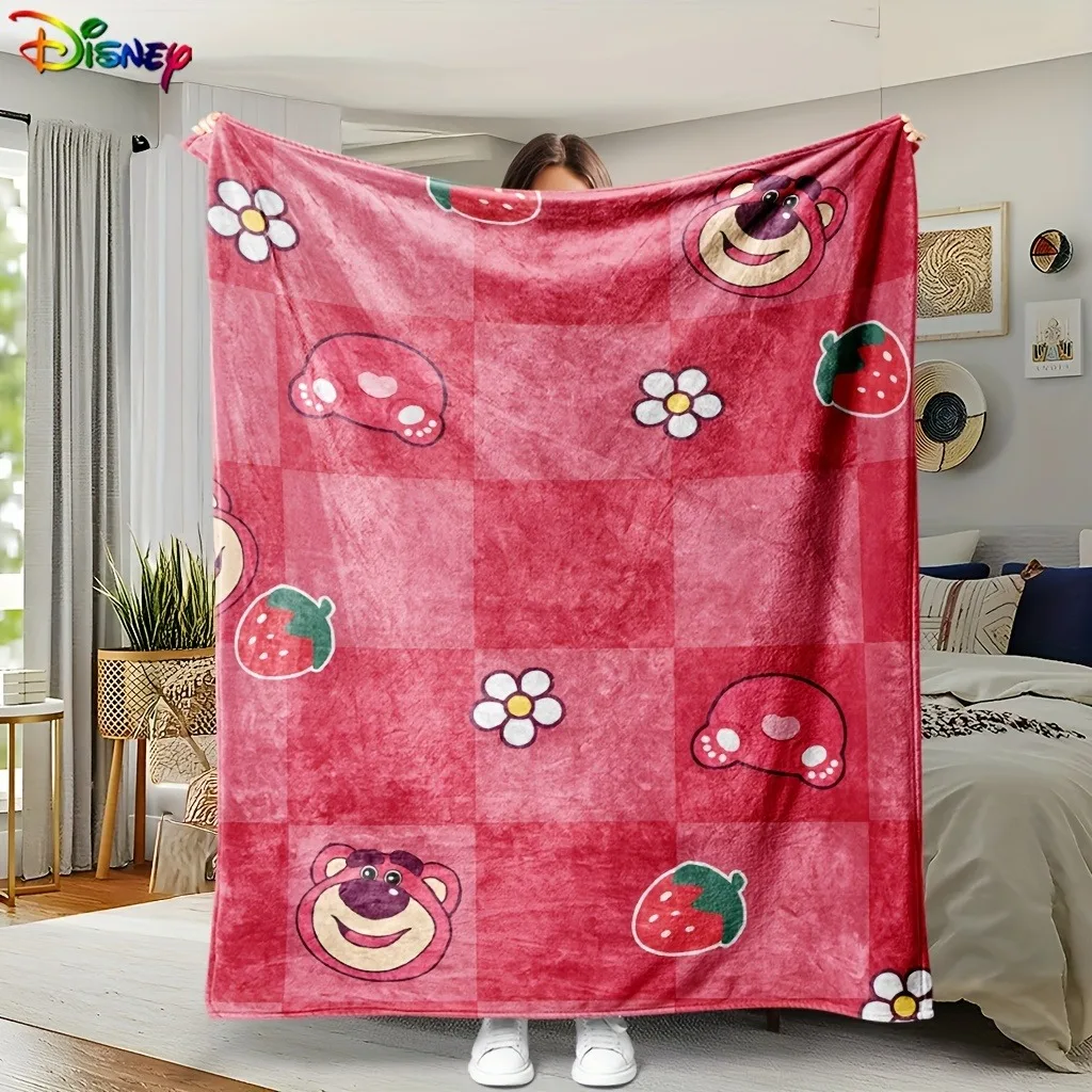 

1PC Disney Pink Blanket with Bears ,Multifunctional blanket suitable for home, outdoor, travel, camping, nap cover blanket.