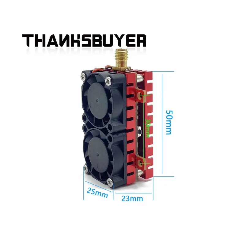 5W 5.8G 48-Channel FPV VTX Transmitter Module Dual Cooling Fan Built-in Microphone for FPV Racing Drones