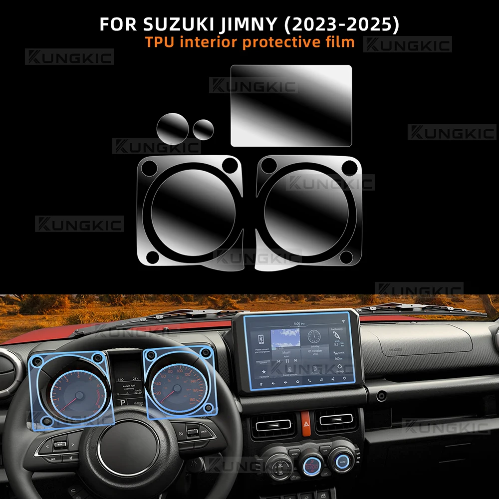 

Пленка TPU для интерьера автомобиля Suzuki Jimny 2023 2024 2025, защитная пленка для навигационного экрана, аксессуары против царапин