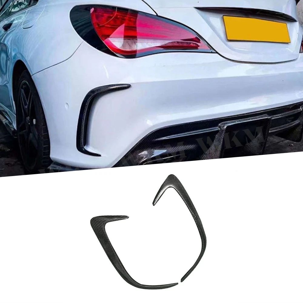 

For Benz W117 CLA CLA250 CLA260 CLA45 For AMG 2013-2019 Carbon Fiber Car Rear Bumper Spoiler Air Vent Splitters Body Kits