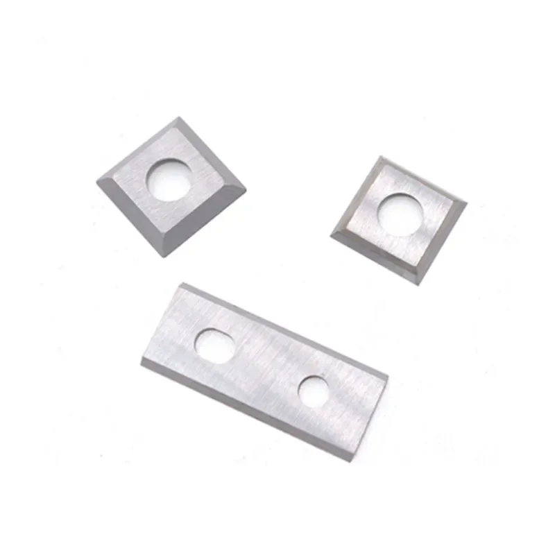 10pcs Tungsten Carbide Machine Square Indexable Blade Carbide Turnover Knives Woodworking Spiral Blade Planer Inserts