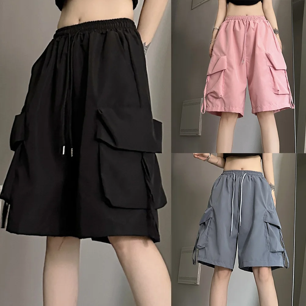 카고 포켓 캐주얼 작업복 캐주얼 의상 캐주얼 행사용 약간 신축성 있는 소재 패션 streetwear 카고 바지 여성