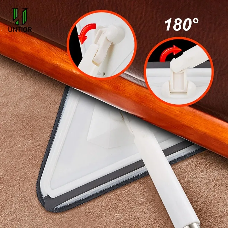 UNTIOR Long Rod Telescopic Mopping Multifunctional Dry And Wet Mopping Window Cleaner Rotatable Household Soft Cleaning Tools